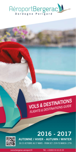 Guide des destinations - A&eacute;roport Bergerac Dordogne P&eacute;rigord