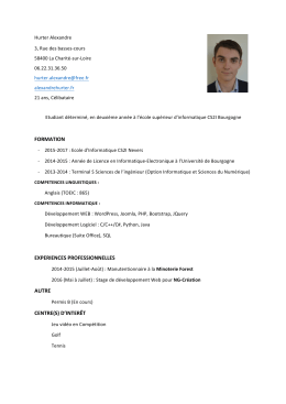 formation experiences professionnelles autre