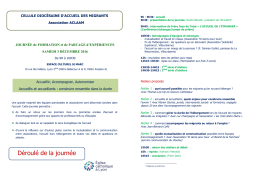 Consultez le programme de la journ&eacute;e