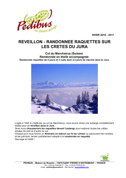 reveillon - randonnee raquettes sur les cretes du jura