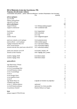 Bill of Materials (Liste des fournitures- FR)