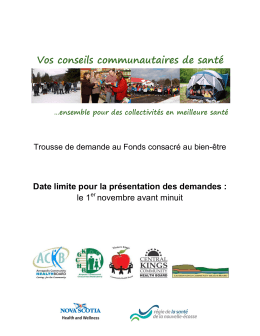 Vos conseils communautaires de santé
