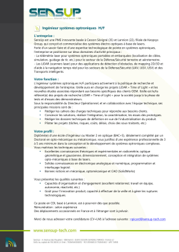 Ing&eacute;nieur syst&egrave;mes optroniques H/F