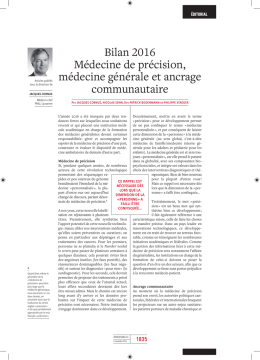 Téléchargez le PDF - Revue Médicale Suisse