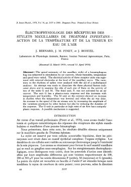 ￃﾉlectrophysiologie des rￃﾩcepteurs des stylets