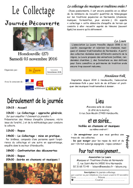 Le programme de la journée