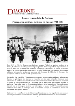 La guerre mondiale du fascisme L`occupation militaire