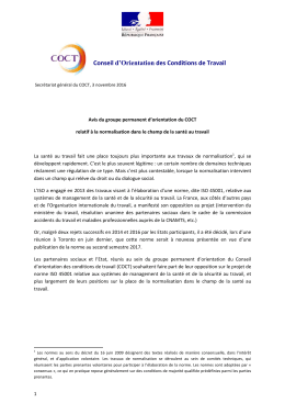 Conseil d`Orientation des Conditions de Travail