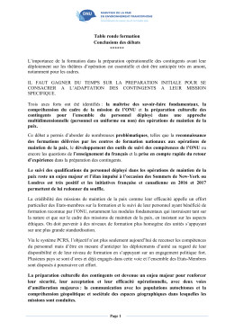 Conclusions opérationnelles formation - FR