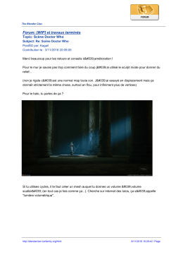 Forum: [WIP] et travaux termin&eacute;s - The Blender Clan