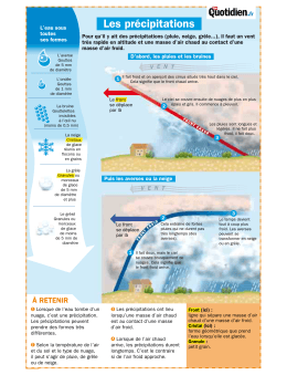 Les pr&eacute;cipitations