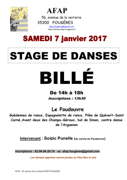 Informations d&eacute;taill&eacute;es et tarif