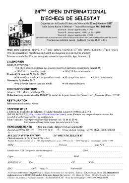 Fiche d`inscription en français