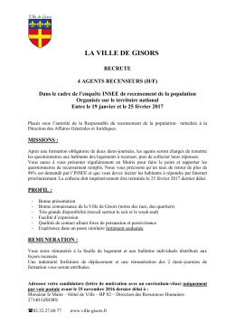 Agents recenseurs 2017