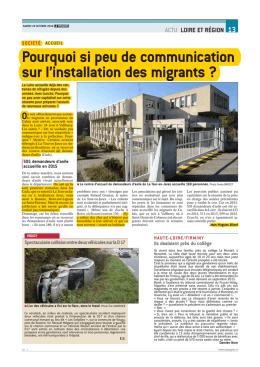 Pourquoi si peu de communication sur l`installation des migrants ?