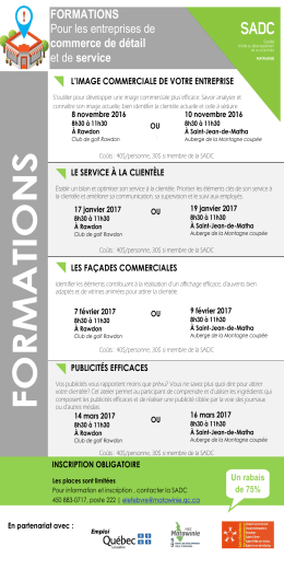 Formation Commerce Détail - Chambre de Commerce Saint