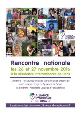 Rencontre nationale - Alliance Syndrome de Dravet