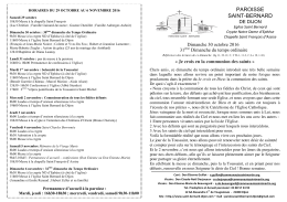 Le bulletin de la semaine - Paroisse Saint Bernard de Dijon