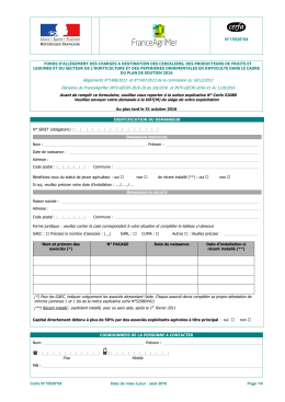 Formulaire FAC &agrave; destination des c&eacute;r&eacute;aliers