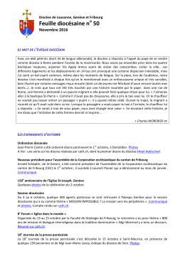version courte - Diocèse de Lausanne, Genève et Fribourg