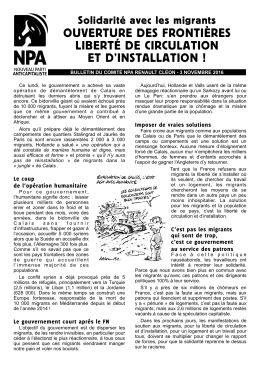 ouverture des frontières liberté de circulation et d`installation