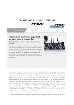 Formidables courses de Superkart au Mans pour