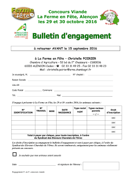 Engagement concours Viande 2016