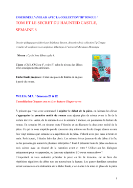 tom et le secret du haunted castle, semaine 6