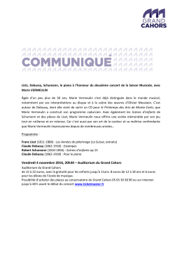 Vendredi 4 novembre 2016, 20h30 – Auditorium du Grand Cahors