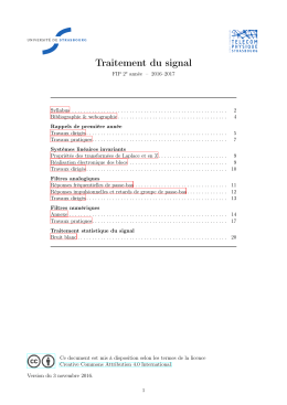 Traitement du signal