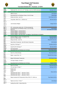Royal Belgian Golf Federation 1912