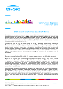 Communiqu&eacute; de presse