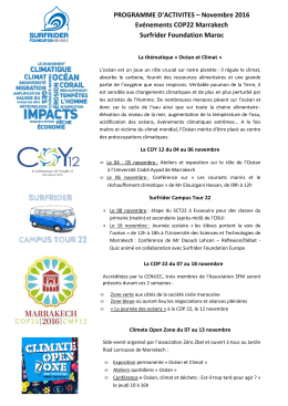 Programme - Surfrider Foundation Maroc