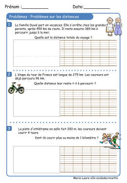 Problèmes sur les distances