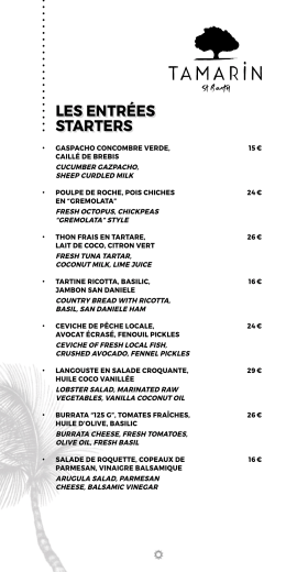 les entrées starters les entrées starters