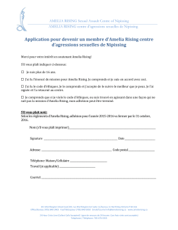 Application pour devenir un membre