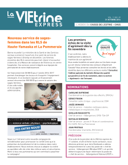 Nouveau service de sages- femmes dans les