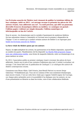 PDF - Profession Spectacle