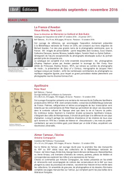 BnF &Eacute;ditions &ndash; Nouveaut&eacute;s septembre