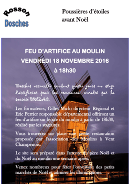 feu d`artifice - Moulin à vent de Dosches
