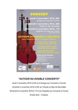 d`infos... - Conservatoire de musique neuch&acirc;telois