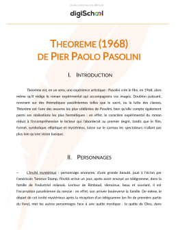 THEOREME (1968) DE PIER PAOLO PASOLINI