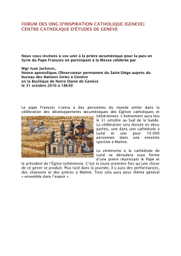 forum des ong d`inspiration catholique (geneve)