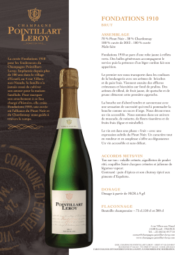fondations 1910 - Champagne Pointillart Leroy