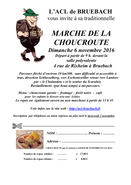 MARCHE DE LA CHOUCROUTE - Bruebach