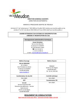 reglement de consultation