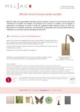 MELJAC lance la liseuse tactile variable - Paris