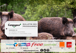 semaine 45 - Campagnes TV