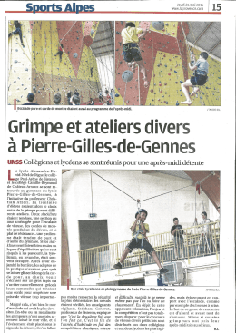 Page 1 Jeudi 26 Maj 2016 WWW.laprovence.Com Escalade pure et