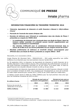 communiqu&eacute; de presse